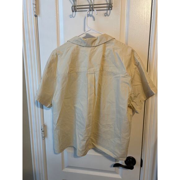 Future Collective XL Short Sleeve Cream Pullover Dress Shirt - Picture 3 of 7